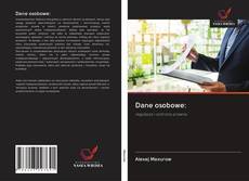 Dane osobowe: kitap kapağı