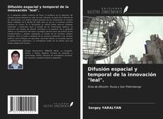 Buchcover von Difusión espacial y temporal de la innovación "leal".