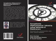 Buchcover von Zarządzanie efektywnością i jakością usług lektorów w Makererere