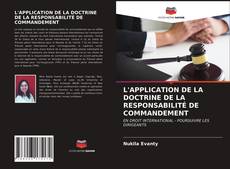 Buchcover von L'APPLICATION DE LA DOCTRINE DE LA RESPONSABILITÉ DE COMMANDEMENT