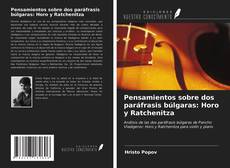 Buchcover von Pensamientos sobre dos paráfrasis búlgaras: Horo y Ratchenitza