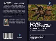 DE SPINNEN (ARACHNIDA:ARANEAE) VAN HET GUAMUHAYA GEBERGTE, CUBA的封面