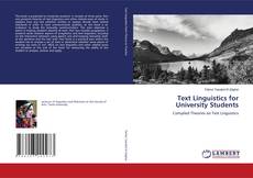 Copertina di Text Linguistics for University Students