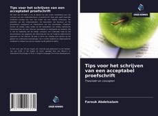 Tips voor het schrijven van een acceptabel proefschrift的封面