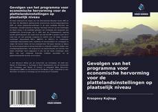 Обложка Gevolgen van het programma voor economische hervorming voor de plattelandsinstellingen op plaatselijk niveau