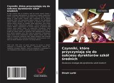 Capa do livro de Czynniki, które przyczyniają się do sukcesu dyrektorów szkół średnich 