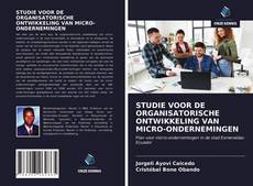 Copertina di STUDIE VOOR DE ORGANISATORISCHE ONTWIKKELING VAN MICRO-ONDERNEMINGEN