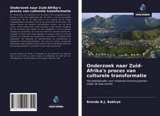 Portada del libro de Onderzoek naar Zuid-Afrika's proces van culturele transformatie