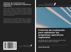 Buchcover von Criterios de evaluación para optimizar los programas operativos regionales