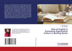 Buchcover von Role of English in Promoting Organization Culture in Banking Sector
