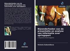 Portada del libro de Bijzonderheden van de presentatie en analyse van informatie over springsport