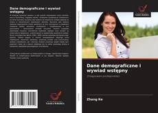 Capa do livro de Dane demograficzne i wywiad wstępny 