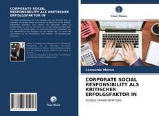 CORPORATE SOCIAL RESPONSIBILITY ALS KRITISCHER ERFOLGSFAKTOR IN kitap kapağı