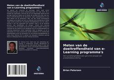 Copertina di Meten van de doeltreffendheid van e-Learning programma's