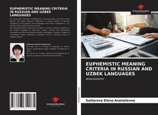 Portada del libro de EUPHEMISTIC MEANING CRITERIA IN RUSSIAN AND UZBEK LANGUAGES