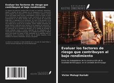Capa do livro de Evaluar los factores de riesgo que contribuyen al bajo rendimiento 