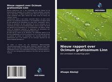 Capa do livro de Nieuw rapport over Ocimum gratissimum Linn 