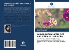 Couverture de WIDERRUFLICHKEIT DES ARTIKELS 247 DES CPP