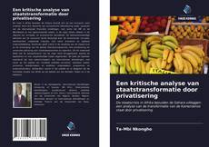 Bookcover of Een kritische analyse van staatstransformatie door privatisering