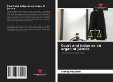 Buchcover von Court and judge as an organ of justice