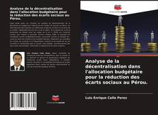 Copertina di Analyse de la décentralisation dans l'allocation budgétaire pour la réduction des écarts sociaux au Pérou.