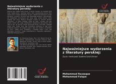 Copertina di Najważniejsze wydarzenia z literatury perskiej: