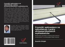 Couverture de Czynniki wpływające na satysfakcję z pracy afroamerykańskich wykładowców