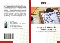 Couverture de Les caractéristiques des Critères Proverbiaux
