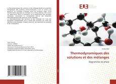 Portada del libro de Thermodynamiques des solutions et des mélanges