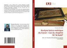 Couverture de Analyse lexico-métrique du Coran : Cas du chapitre 18 "Al Kahf"