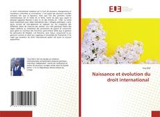Copertina di Naissance et évolution du droit international