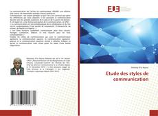 Copertina di Etude des styles de communication
