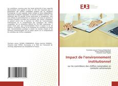 Couverture de Impact de l’environnement institutionnel