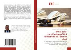 Borítókép a  De la para-constitutionnalité à l’effectivité de l’État de droit - hoz