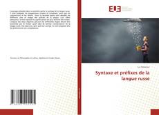 Buchcover von Syntaxe et préfixes de la langue russe