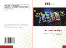 Couverture de Article scientifique
