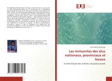 Borítókép a  Les immunites des elus nationaux, provinciaux et locaux - hoz