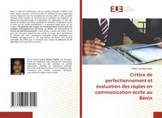 Borítókép a  Critère de perfectionnement et évaluation des copies en communication écrite au Bénin - hoz