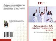 Portada del libro de De la consécration de la gratuité de l'enseignement primaire