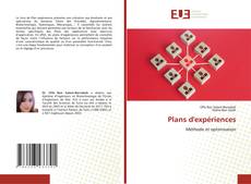 Copertina di Plans d'expériences
