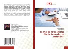 Capa do livro de La prise de notes chez les étudiants en sciences infirmières 