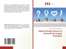 Portada del libro de Apprentissage Précoce et Immersif de Langue Etrangère
