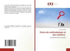 Couverture de Précis de méthodologie et des citations