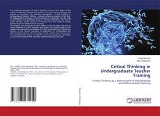 Copertina di Critical Thinking in Undergraduate Teacher Training