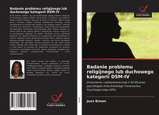 Bookcover of Badanie problemu religijnego lub duchowego kategorii DSM-IV