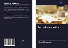 Recreatie Marketing kitap kapağı