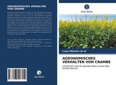 Couverture de AGRONOMISCHES VERHALTEN VON CRAMBE