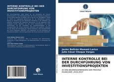 Portada del libro de INTERNE KONTROLLE BEI DER DURCHFÜHRUNG VON INVESTITIONSPROJEKTEN