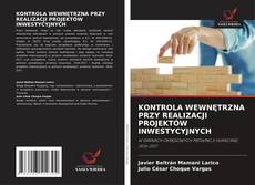 Bookcover of KONTROLA WEWNĘTRZNA PRZY REALIZACJI PROJEKTÓW INWESTYCYJNYCH