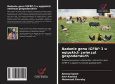 Badanie genu IGFBP-3 u egipskich zwierząt gospodarskich kitap kapağı